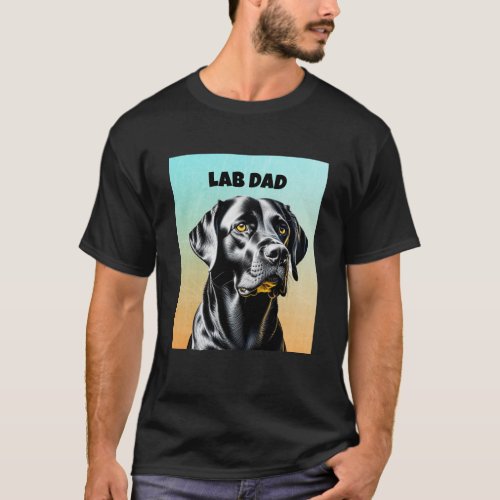Black Lab  Lab Dad Dog Lover T_Shirt