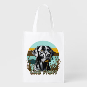 Black Lab   Lab Mom Dog Lover Grocery Bag