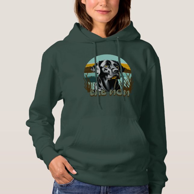 Black Lab | Lab Mom Dog Lover Hoodie (Front)