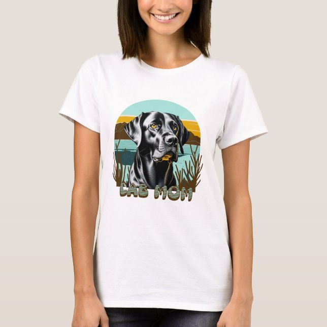 Black Lab | Lab Mom Dog Lover T-Shirt (Front)