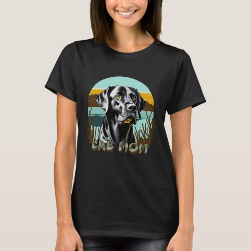 Black Lab  Lab Mom Dog Lover T_Shirt