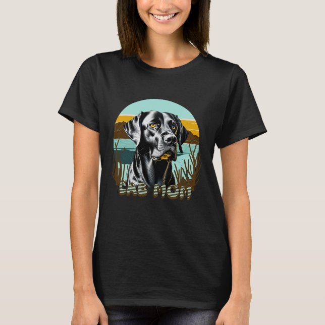 Black Lab | Lab Mom Dog Lover T-Shirt (Front)