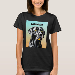 Black Lab   Lab Mom Dog Lover T-Shirt