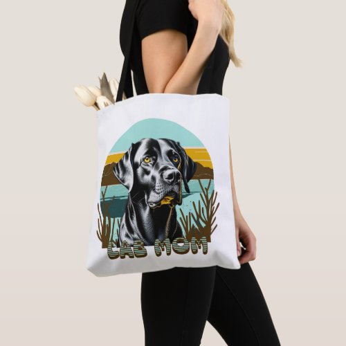 Black Lab  Lab Mom Dog Lover Tote Bag