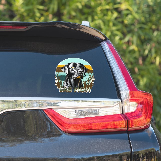 Black Lab | Lab Mom Dog Personalized Sticker (Car Side)