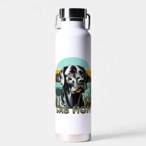 Black Lab  Lab Mom Dog Personalized Water Bottle