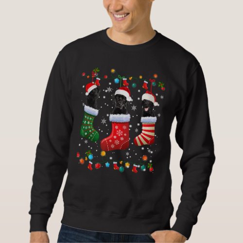 Black Lab Labrador Christmas Socks Xmas Pajama Dog Sweatshirt