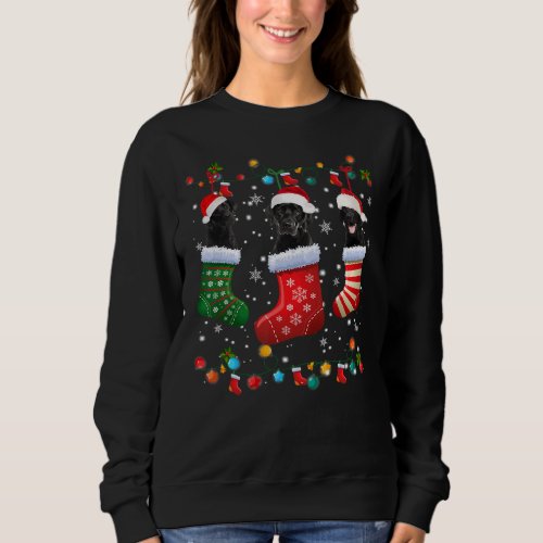 Black Lab Labrador Christmas Socks Xmas Pajama Dog Sweatshirt