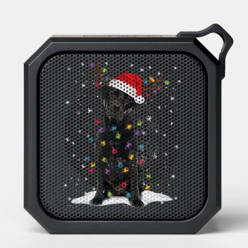 Black Lab Labrador Christmas Tree Light Pajama Dog Bluetooth Speaker