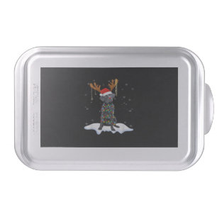 Black Lab Labrador Christmas Tree Light Pajama Dog Cake Pan