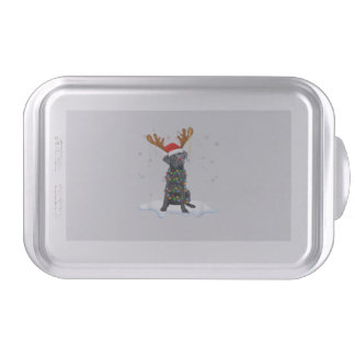 Black Lab Labrador Christmas Tree Light Pajama Dog Cake Pan