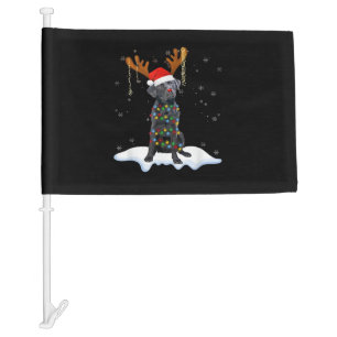 Black Lab Labrador Christmas Tree Light Pajama Dog Car Flag