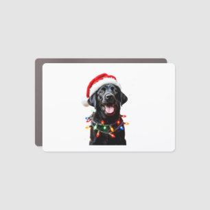 Black Lab Labrador Christmas Tree Light Pajama Dog Car Magnet