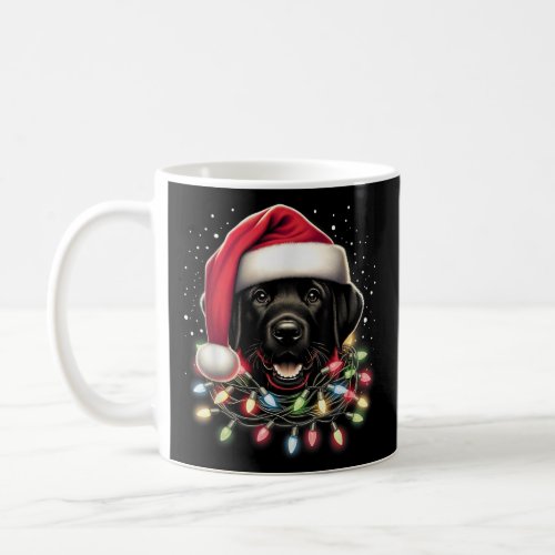 Black Lab Labrador Christmas Tree Light Pajama Dog Coffee Mug