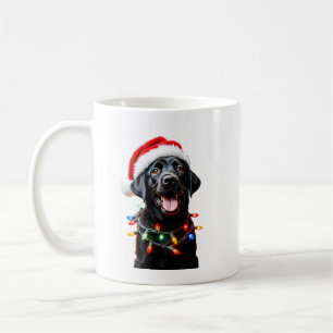 Black Lab Labrador Christmas Tree Light Pajama Dog Coffee Mug