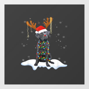 Black Lab Labrador Christmas Tree Light Pajama Dog Floor Decals