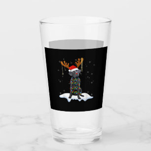 Black Lab Labrador Christmas Tree Light Pajama Dog Glass
