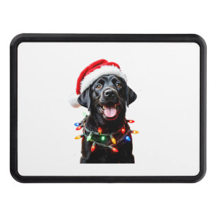 Black Lab Labrador Christmas Tree Light Pajama Dog Hitch Cover