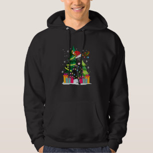 Black Lab Labrador Christmas Tree Light Pajama Dog Hoodie