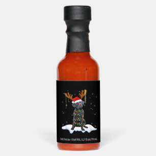 Black Lab Labrador Christmas Tree Light Pajama Dog Hot Sauces