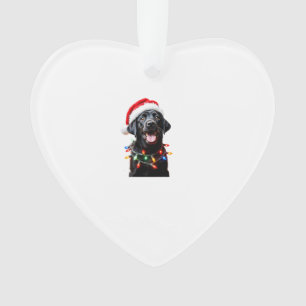 Black Lab Labrador Christmas Tree Light Pajama Dog Ornament