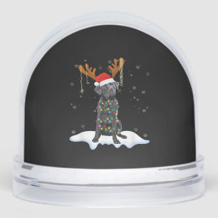 Black Lab Labrador Christmas Tree Light Pajama Dog Snow Globe