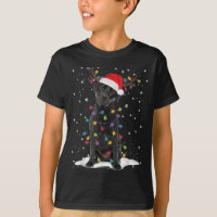Black Lab Labrador Christmas Tree Light Pajama Dog