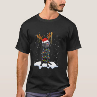 Black Lab Labrador Christmas Tree Light Pajama Dog T-Shirt