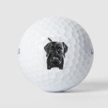 Black Lab Labrador Dog Golf Ball at Zazzle
