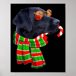 Black Lab Labrador Dog Owners Christmas Xmas Holid Poster