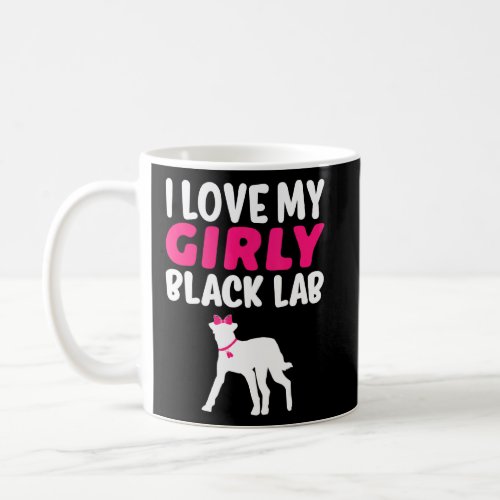Black Lab Labrador  Girl Dog Pup Gender Reveal Cut Coffee Mug