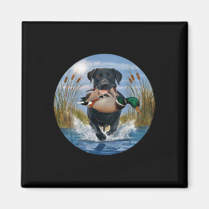 Black Lab Labrador Hunting Ducks Waterfowl Yellow Magnet