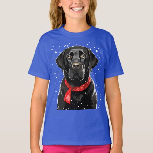 Black Lab Labrador Retriever Dog Holiday T_Shirt
