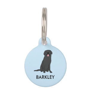Black Lab Labrador Retriever Pet ID Tag