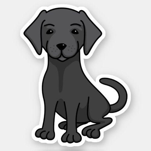 Black lab labrador sticker