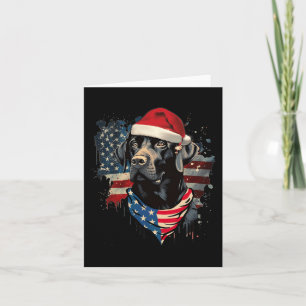 Black Lab Labrador Vintage Santa Christmas Pajama Card