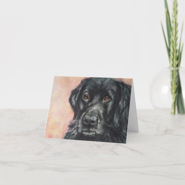 Black Lab Letterpress Thank You Card (Front)