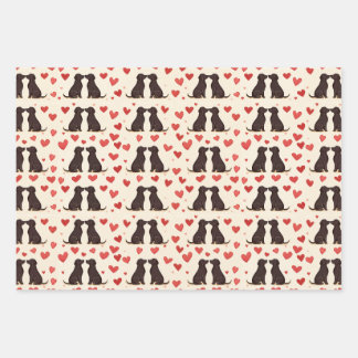 Black Lab Love - Valentine's Dog Wrapping Paper