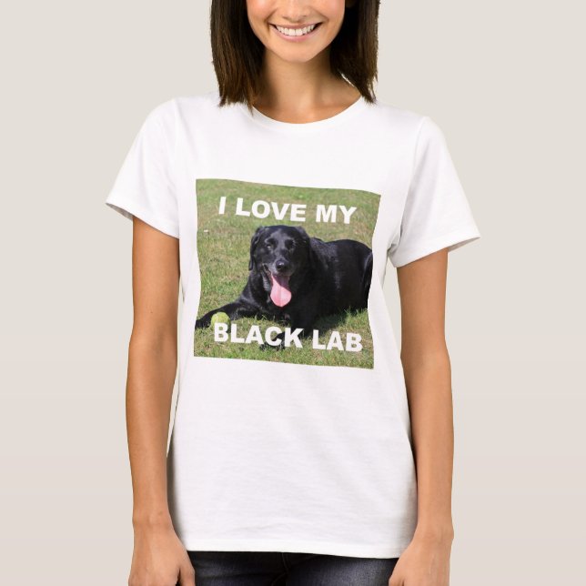 black lab love w pic T-Shirt (Front)