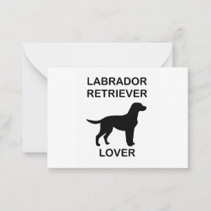 black lab lover note card