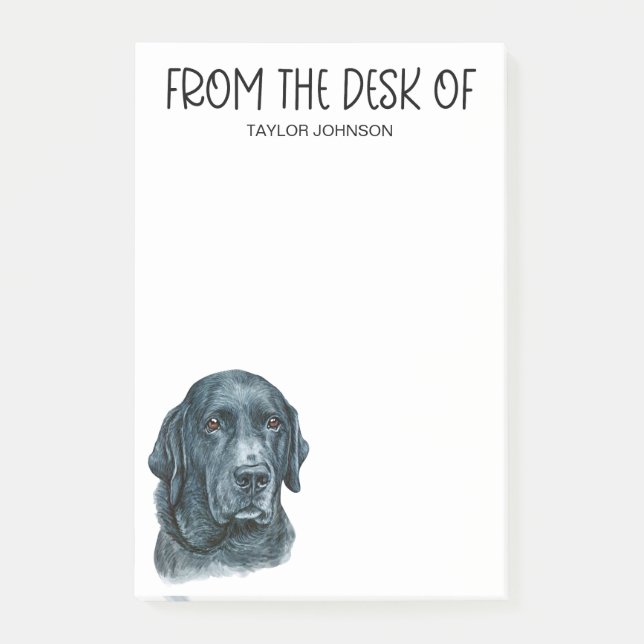 Black Lab Lover Post-it Notes (Front)