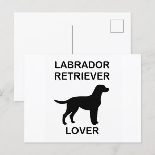black lab lover postcard
