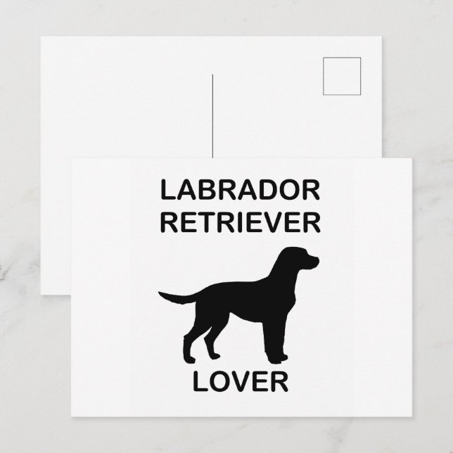 black lab lover postcard (Front/Back)