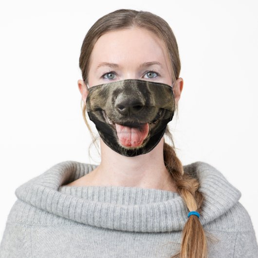 Black Lab Lovers Adult Cloth Face Mask (Worn)