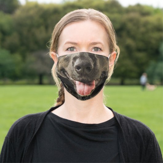 Black Lab Lovers Adult Cloth Face Mask (Outside)