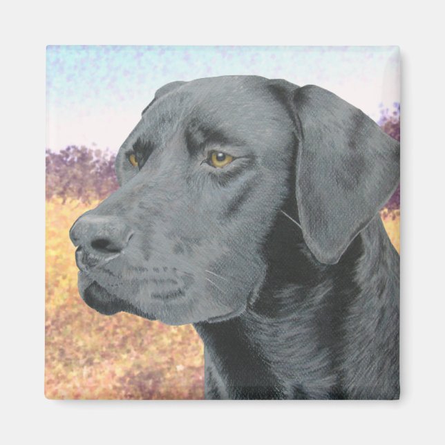 Black Lab Magnet (Front)