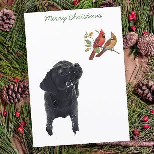 Night Before Christmas- Preppy Black Labs Greeting Card for Sale