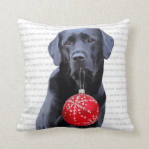 lab christmas pillow