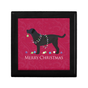 Black Lab Merry Christmas Design Gift Box