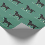 Black Lab Merry Christmas Design Wrapping Paper